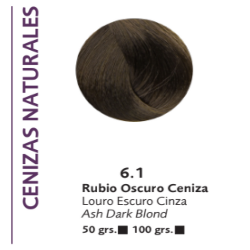 Coloracion Crema Gel Bonmetique n° 6.1 Rubio oscuro ceniza x 100 grs.