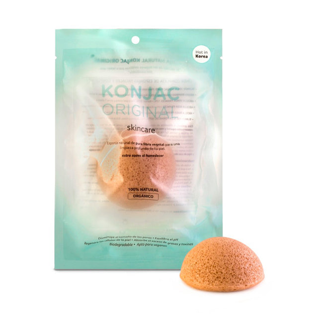 Esponja Facial Rosa Para Piel Aspera y Deshidratada Konjac