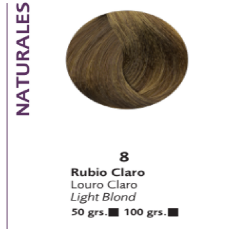 Coloracion Crema Gel Bonmetique n° 8 Rubio claro x 100 grs.