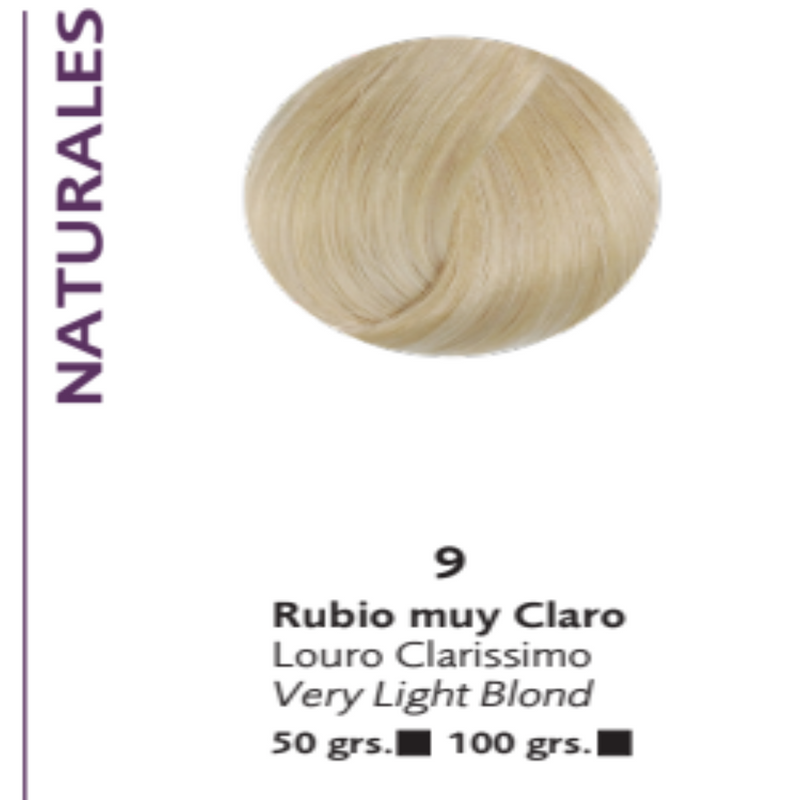 Coloracion Crema Gel Bonmetique n° 9 Rubio muy claro x 100 grs.